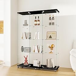 nifoti 66.5" H 4-Shelf Extra Large Glass Display