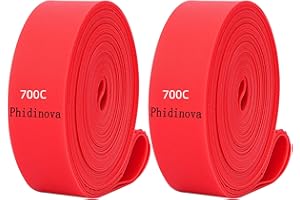 Phidinova Bicycle Rim Liner Strips, Red, Protection for Inner Tubes