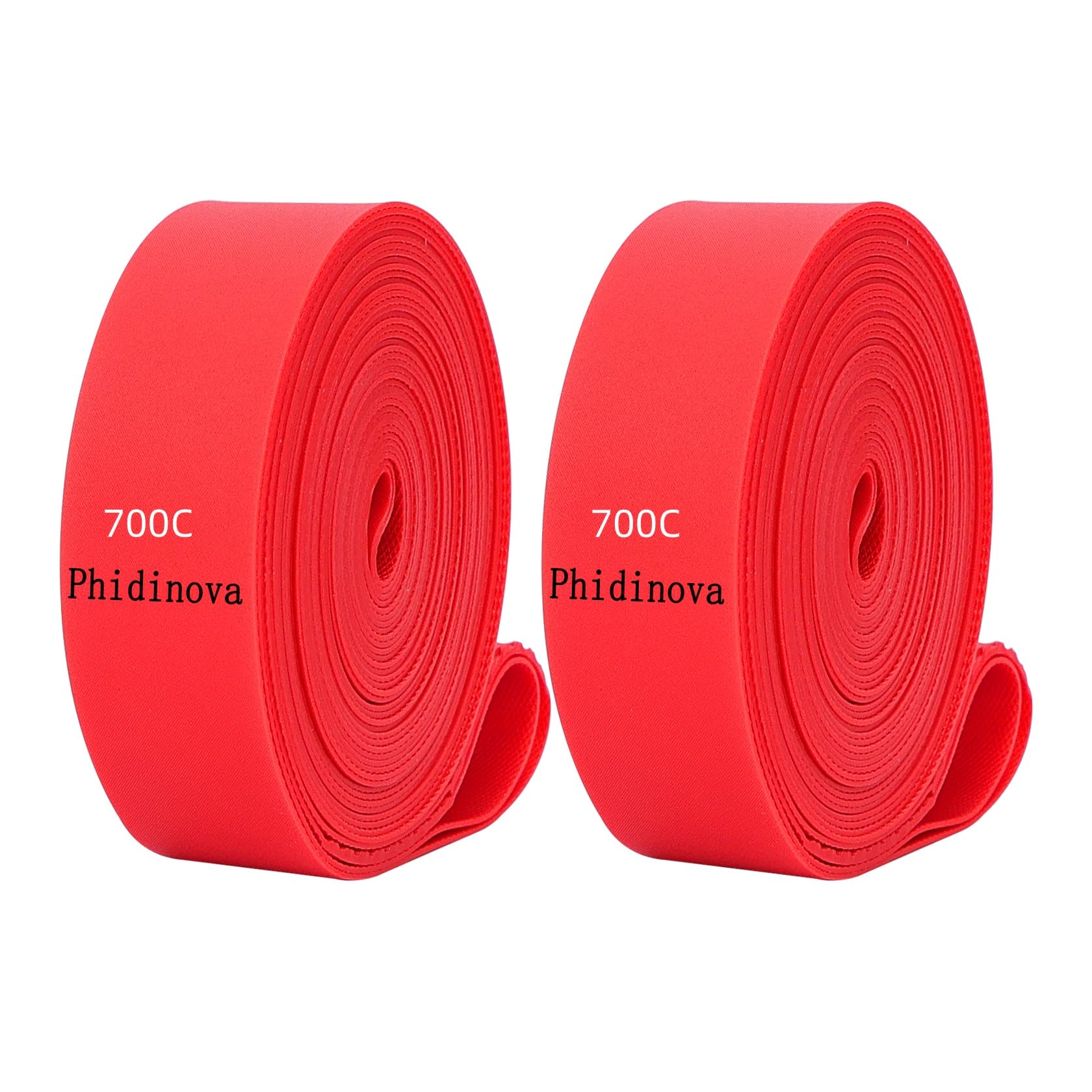 Photo 1 of Phidinova Bicycle Tire Tape Inner Tube Protection Pad TPU Anti Puncture Rim Liner Multiple Sizes for 24'' to 29'' and 700C Wheels (Red 700C 2 PCS)