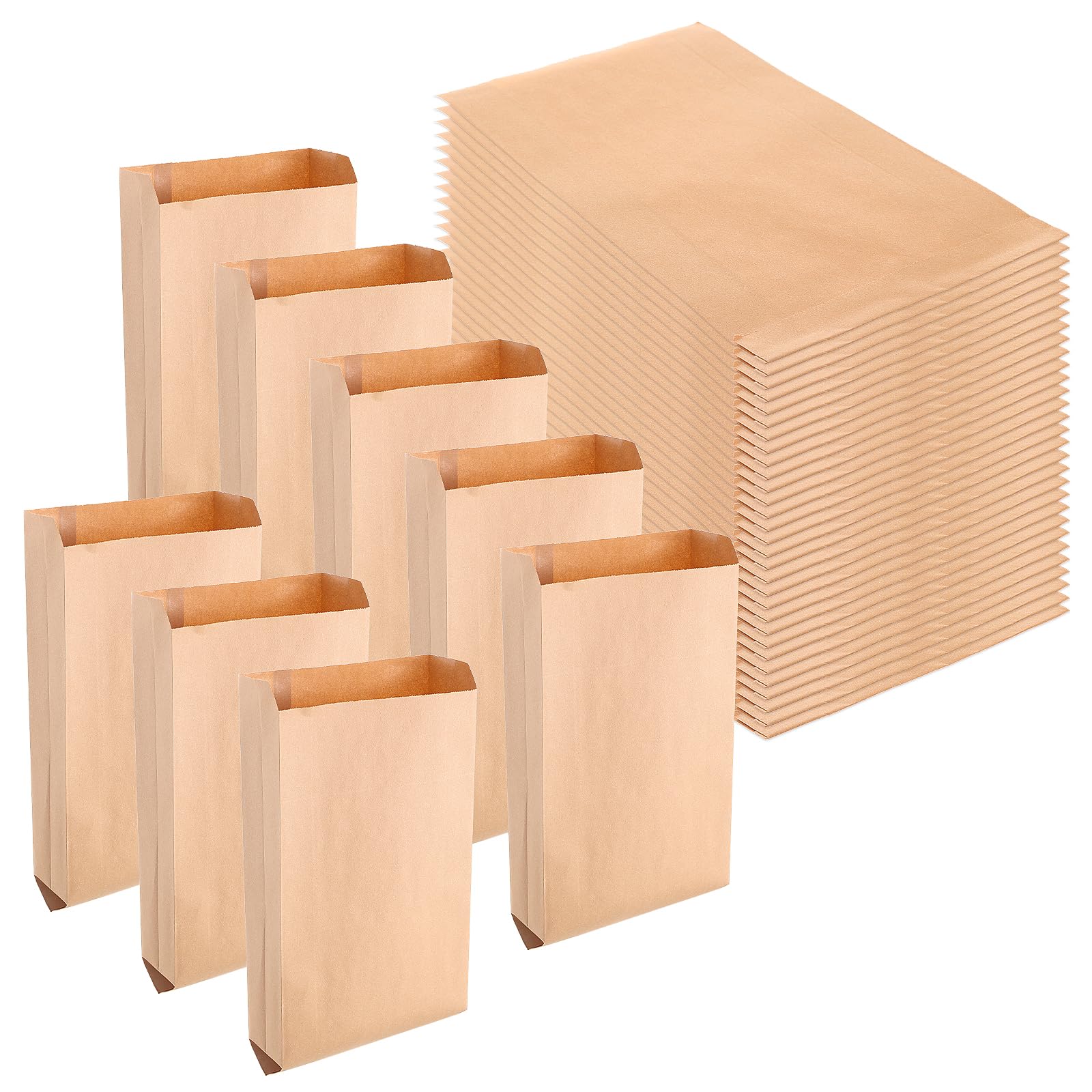 Photo 1 of 100 PCS Wax Paper Bags, Lawn Bag Brown Paper, Tampon Bags Disposal for Bathroom, 7.1 x 2.4 x 13.8 Inch Sanitary Napkin Disposal Bag Suitable for Bedroom, Toilet, Living Room (Brown)