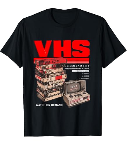 Amazon.com: Never Forget VHS VCR Tape Retro Vintage 80s 90s T