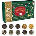 VAHDAM Top 10 Favourites Tea Sampler Set | Loose Leaf Tea (50+ Cups) | Tea Variety Pack with Green, Herbal, Black & Chai Brew