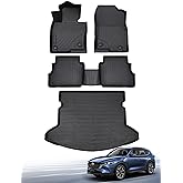 CreekT for Mazda CX-5 Floor Mats 2025 2024 2023 2022 2021 2020 2019 2018 2017, for Mazda CX5 All Weather Trunk Mat Cargo Liner Carpet Rubber -Compatible for CX 5 Accessories 2017-2025