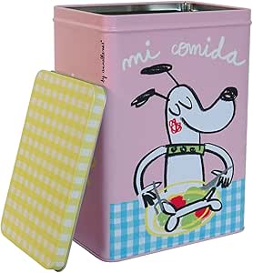 Laroom Caja Metálica diseño Mi Comida para Perro Pequeña ...