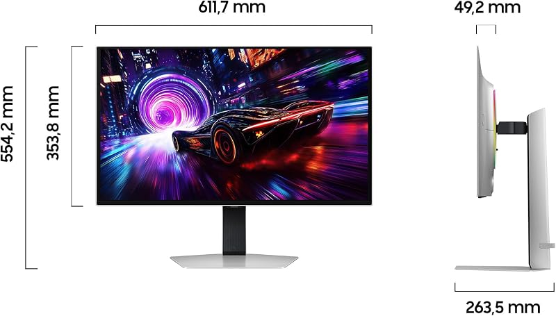 Odyssey 3D Gaming Monitor G90FX 27 Zoll, Brillenloses 3D-Erlebnis, IPS-Panel, AI 3D, 4K-Auflösung, 3.840 x 2.160 Pixel, FreeSync Premium Pro, G-Sync-kompatibel, 1 ms, 165 Hz, LS27FG904XUXEN