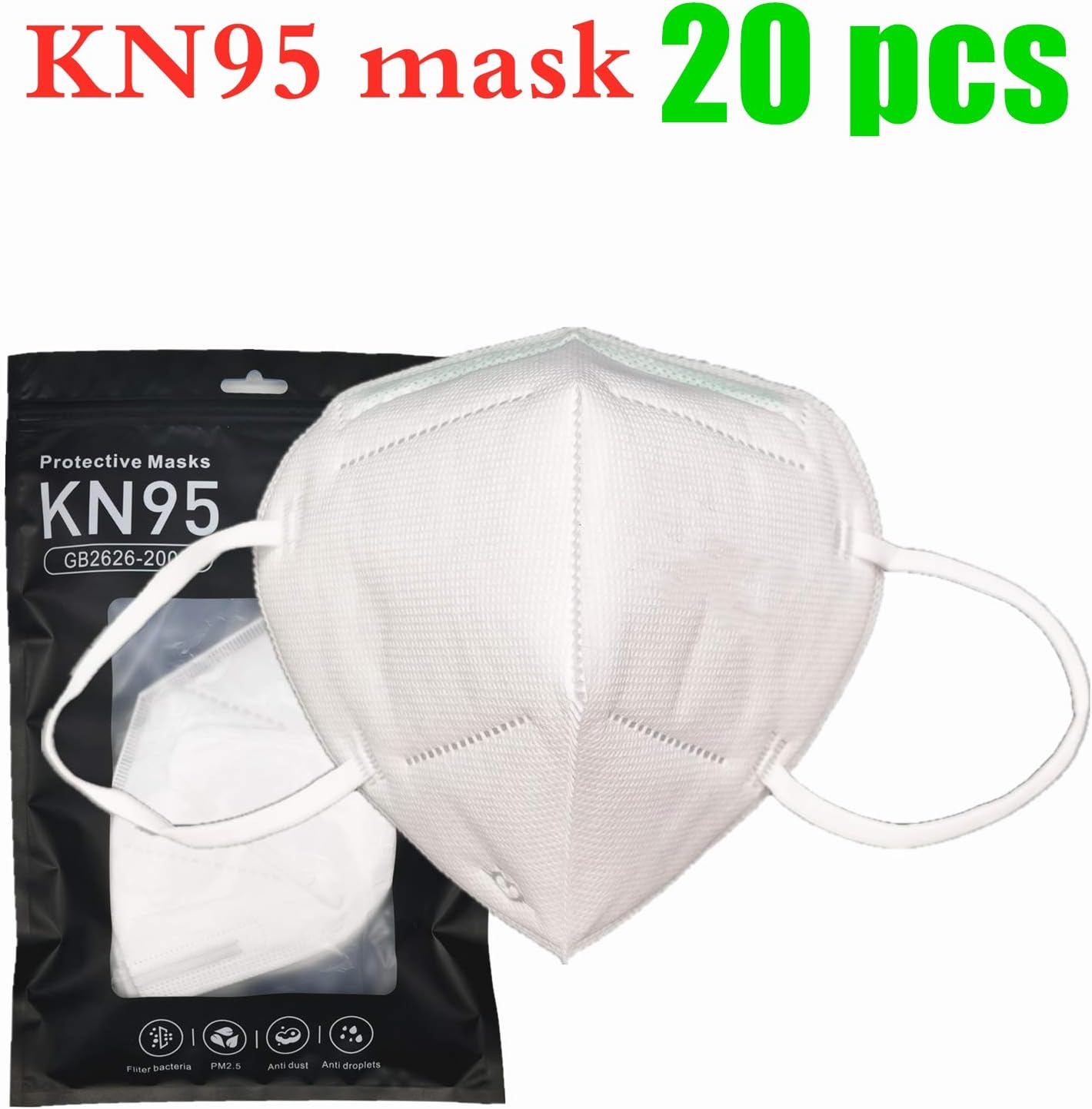 20PCS Cleaning Tools ᴍᴀsᴋs, Disposable Face ᴍᴀsᴋ ᴋɴ95 for ᴠirus Protection, ᴀntivirus Face ᴍᴀsᴋ ɴ95 ᴘᴍ2.5 Anti Air Pollution ʀespirator ᴍᴀsᴋ for Adult Women Men Children Safety ᴍᴀsᴋs Mouth Cover