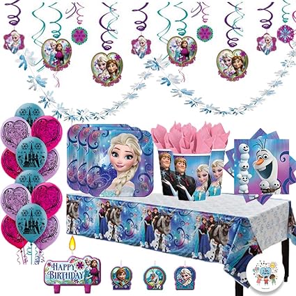 Amazon Com Disney Frozen Deluxe Mega Birthday Party Supplies Pack