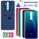 Eonpam Back Cover Glass for Xiaomi Redmi Note 8 Pro 2015105 M1906G7I/G Blue | Original quality back glass replacement rear glass battery cover back cover replacement with repair kit.