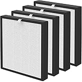 SAKEGDY TZ-K2 Replacement Filter Compatible with ToLife Air Cleaner Purifier TZ-K2, 3-in-1 High-Efficiency H13 HEPA TZ-K2 Filter, Activated Carbon and Pre-Filter, TZ-K2-A Replacement Filter, 4 Packs