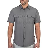 Coleman Mens UPF 40+ Ultra Lightweight Quick Dry Short Sleeve Guide Shirt Outdoor for Fishing Hiking Camping
