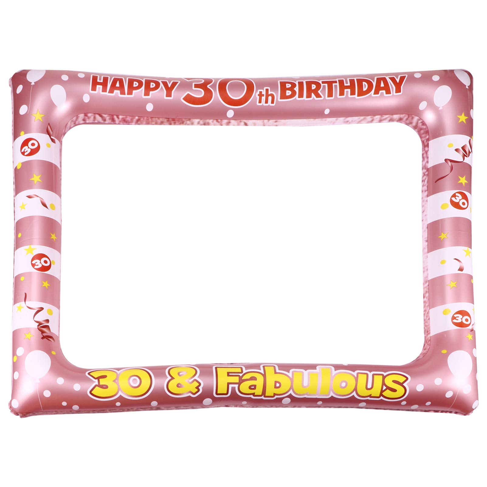 PRETYZOOM 30th Birthday Inflatable Photo Frame 18th Photo Booth Props 30th Birthday Party Accessories Decoration for Boys Girls