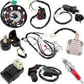 Complete Wiring Harness Kit, Powersports Wiring Harnesses Kit, Gy6 150cc Wiring Harness, 150cc ATV Wiring Harness Kit for ATV Quad 4 Four Wheelers 150CC 200CC 250CC Go Kart Wiring Harness by HOOTO