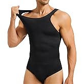 TAILONG Mens Shapewear Tummy Control Full Body Shaper Compression Slimming Bodysuit Sleeveless Undershirts Fajas Para Hombres