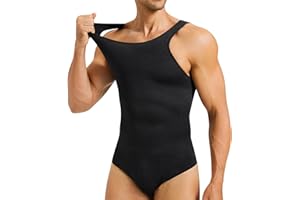TAILONG Mens Shapewear Tummy Control Full Body Shaper Compression Slimming Bodysuit Sleeveless Undershirts Fajas Para Hombres
