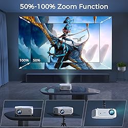 FUDONI Projector with 5G WiFi and Bluetooth, 12000L