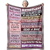 Retirement Gift for Woman - Retirement Gifts for Women Men 2026 - Happy Retirement Gifts for Women Mom Teacher Nurse Coworker Retirees - Happy Retirement Party Decorations - Retirement Blanket 50"X60"