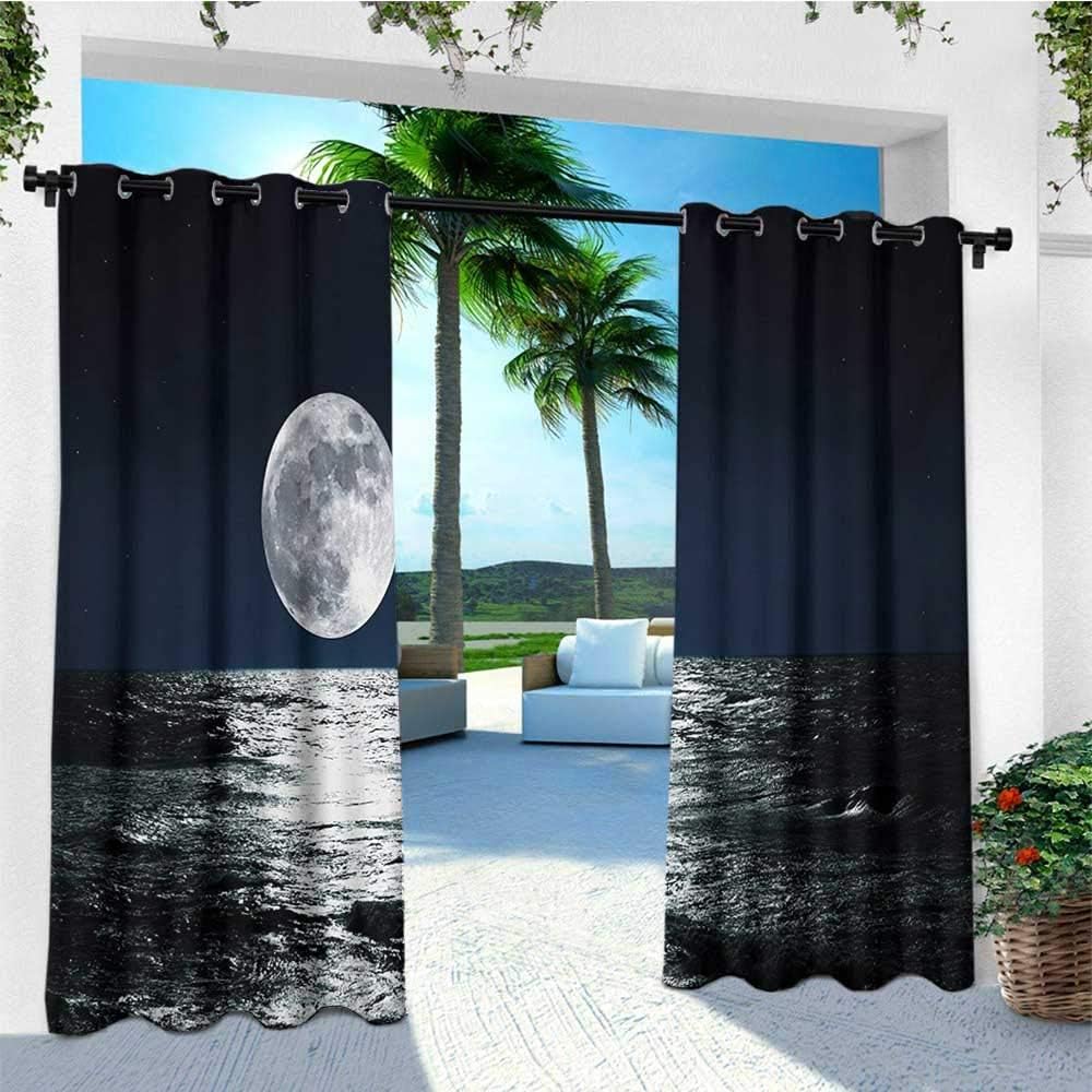 Leinuoyi Moon, ojal para cortina al aire libre, luna grande y su