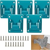 5 Packs Tools Drill Mount Holder, Compatible for Makita 18V Li-ion Drill Tools Holder Dock Hanger with 20 Screws(Cyan-Blue, N