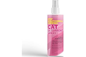 BLUECARE LABS Cat Deterrent Spray with Rosemary Oil, Lemongrass & Cinnamon to Stop Cat Scratching Furniture, Plants, Floors and More - Non-Toxic - Made in USA