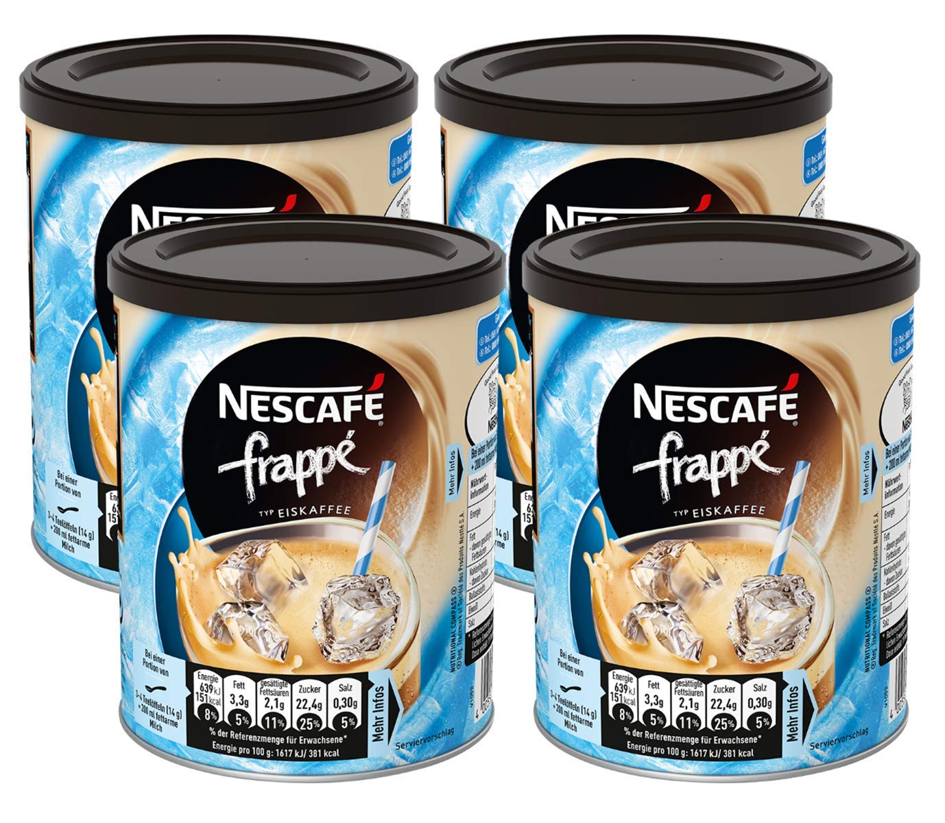 NESCAFÉ Frappé Typ Eiskaffee (Getränkepulver mit Instant Kaffee) 4er Pack (4 x 275g) Amazon.de