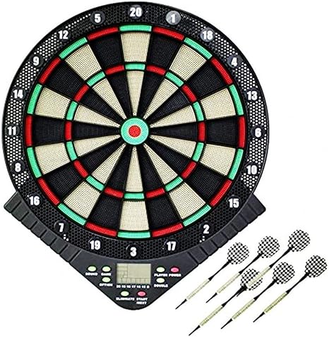 Amazon Co Jp 電子ダーツボード 家庭用 無料のledライト ダーツセット 安全 壁掛け 室内遊び ダーツ付き 投げ 組み合わせ ダーツ6本付き 18インチ ブラックlb 4 ホビー