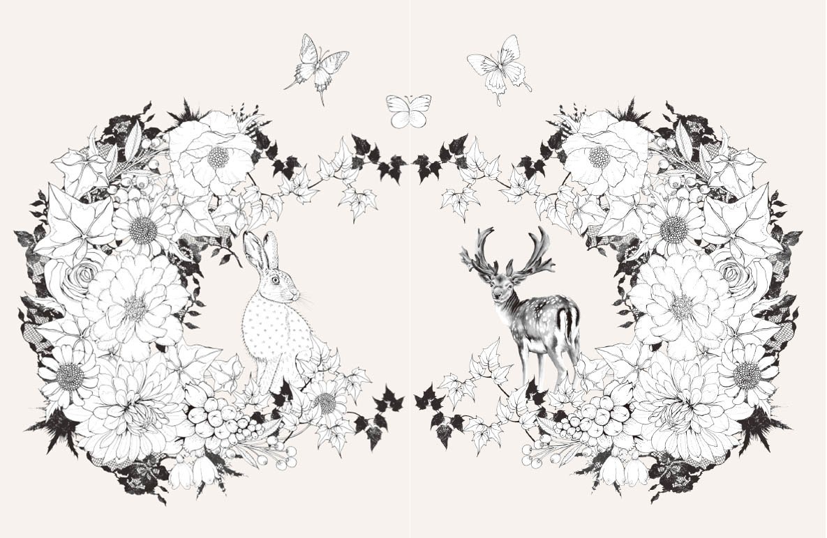 花と動物を彩るコラージュぬりえ 森のなかへ ディジー フレッチャー 柴田 里芽 本 通販 Amazon