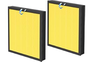 CABICLEAN Vital 100S Pet Care Replacement Filter Compatible with LEVOIT Vital 100S and 100S-P Air Purifier, Vital 100S-P Pet Care Filter for Vital 100S-RF-PA, LRF-V102-YUS, 2 Pack, Yellow