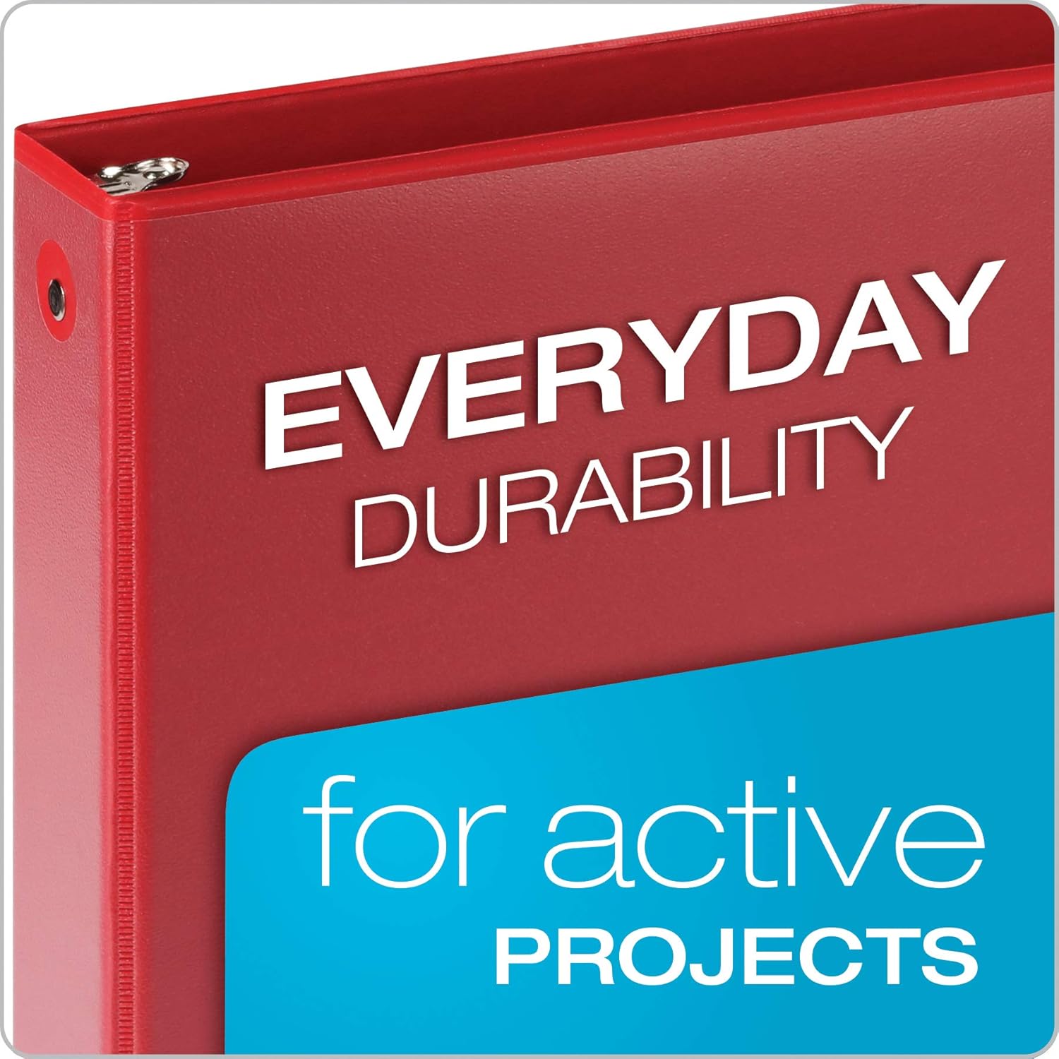 Cardinal 3 Ring Binders, 1.5 Inch, Round Rings, Holds 350 Sheets, ClearVue Presentation View, Non-Stick, Assorted Colors, 4 Pack (79550) : Office Products