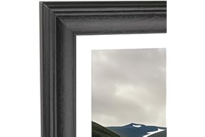 22x33 Picture Frame Solid Wood Black, Display 20"x31" (With mat) or 22"x33" (Without mat) Photos, Poster, Painting,Puzzles (X