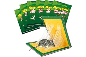 6 Pack Large Mouse Trap with Strong Stickiness, Rat Trap Sticky Pad Board for Household Indoor Home Kitchen Garden Sticky Tra