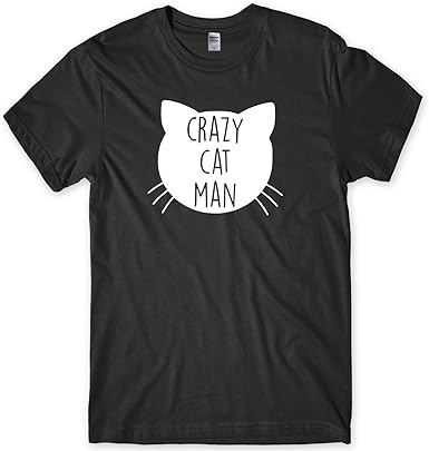 crazy cat man t shirt