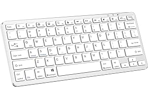 KARFUN Ultra-Slim Bluetooth Keyboard for iPad 10.2/iPad Pro 11/12.9/iPad Air/Mini etc. devices with Bluetooth enabled, Bluetooth Wireless Keyboard for iOS/Android/Windows systems iPads/Laptops/Tablet(Silver)