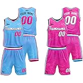 Custom Reversible Basketball Jersey for Men Women Adult Youth Print Name Number Logo