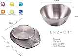 EXZACT Digital Kitchen Scale with Stainless Mixing Bowl 5 kg Capacity view 7