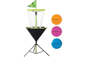 Franklin Sports Disc Golf Baskets - Portable Disc Golf Target with Chains Included - Disc Golf Basket Stand Equipment for Hole + Course Creation