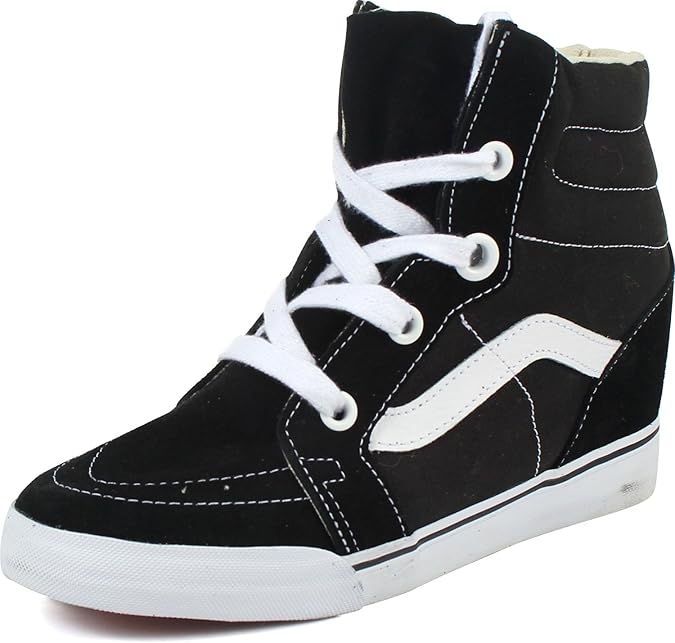 black wedge vans