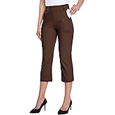 Willit Women's Capri Pants Dress Yoga Capri Stretch Business Work Casual Capris Straight Leg Office Pants 21"