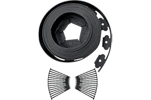 LIWZSZWIL Garden Edging, 33ft Landscape Edging Plastic Lawn Edging Flexible Garden Edging Border Include 30 Spikes, [2INCH/5CM Hight] No Dig Landscape Edging Kit for Yard,Lawn,Gardens