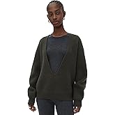 Pixie Market Women's Deep V Neck Sweater
