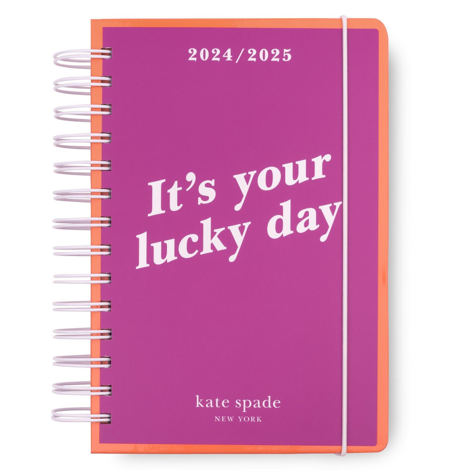 kate spade new york 2024-2025 Planner: Weekly & Monthly, Medium, Hardcover Spiral, Daily Planner with Monthly Calendar, Stickers & Pockets