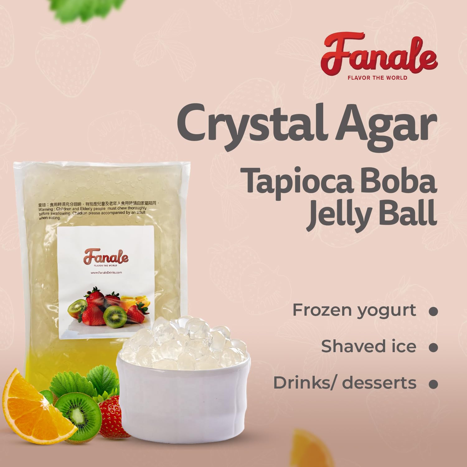 Mua Fanale Crystal Agar Agar Boba, Crystal Jelly Ball, Ready to Serve