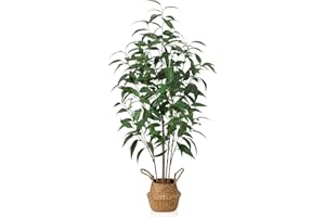 Ferrgoal Artificial Eucalyptus Tree,4Ft Tree Fake Plant in Pot for Home and Office Decor,Potted Faux Plants Tall Artificial Trees for Indoor, Outdoor