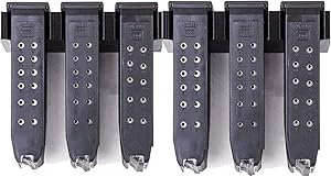 Tactical Pro Sports Glock 17 19 26 31 32 33 34 Magazine Mount | Pistol Mag Wall Display Storage Organization System | Unique Low Profile Design | Gun Safe Wall Garage | 2 Mounts Hold 6 Mags