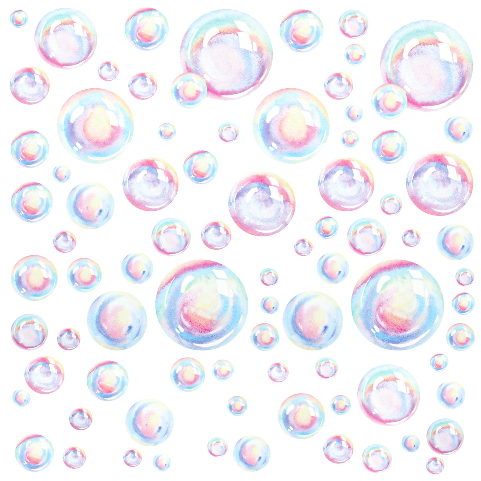 Bubble Wall Decals, Colorful Bubbles Stickers Bathroom Wall Decal Underwater World Background Ocean Walls Decals for Walls Bubbles Decor for Kids Room Mermaid Theme Bathroom Bedroom