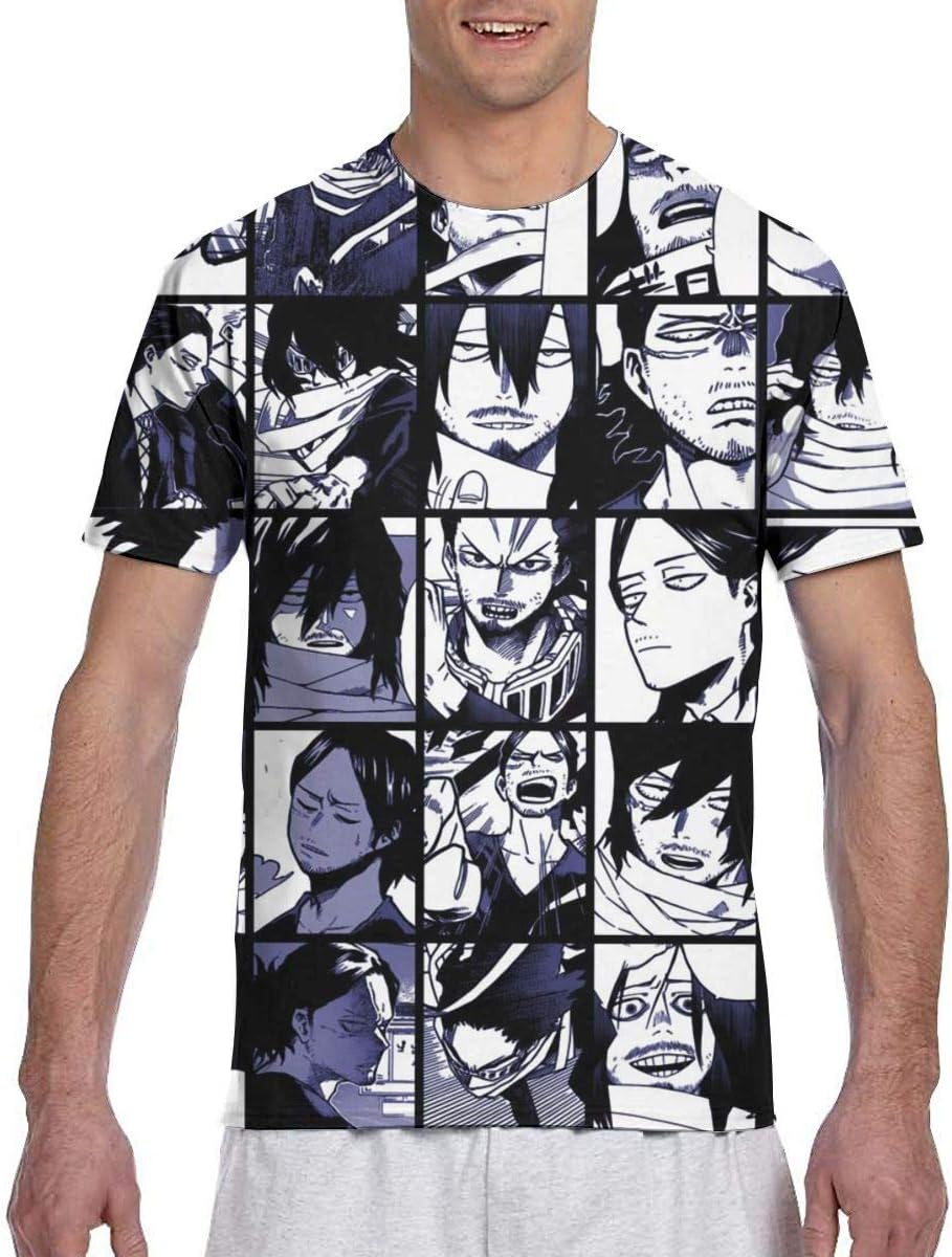 Anime My Hero Academia Collage - Kyoka Jiro Men's 3D Print Short Sleeved T Shirts