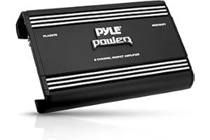 Pyle Amplifier Car Audio, 2 Channel Car Amp, 4,000 Watt Compact Subwoofer, 2 Ohm Stable, Full Range Bridgeable, Adjustable Cr