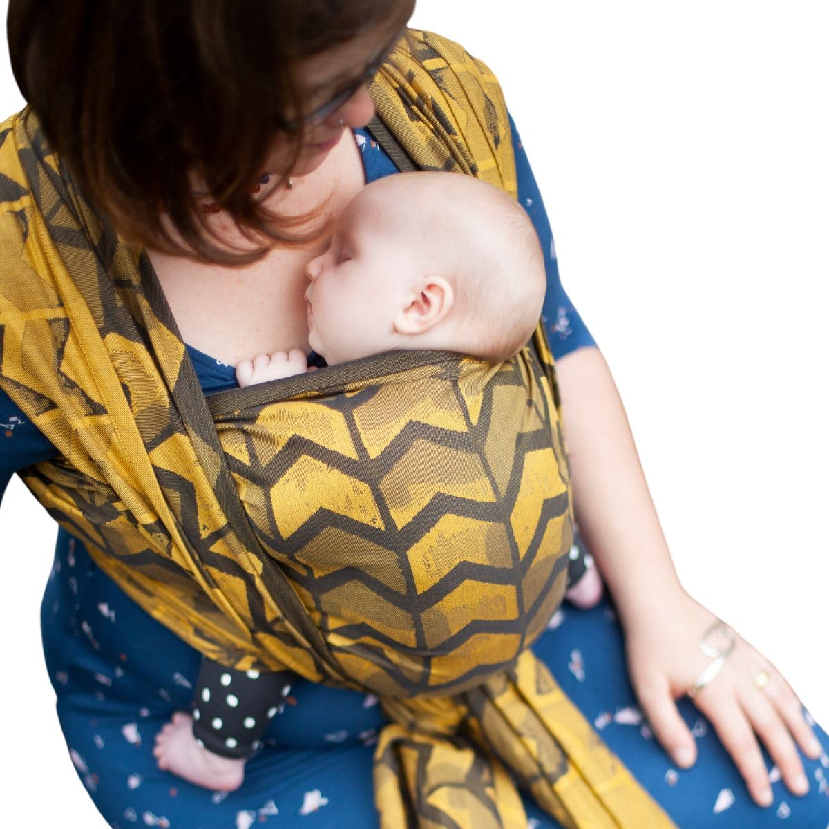 Hoppediz Woven Baby Sling from Birth, Newborn to Toddler, 100% Organic Cotton (Organic), Amsterdam Yellow, 4.60 m