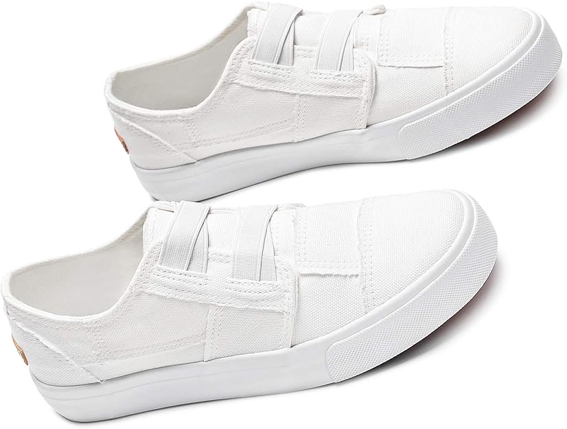 white non canvas shoes