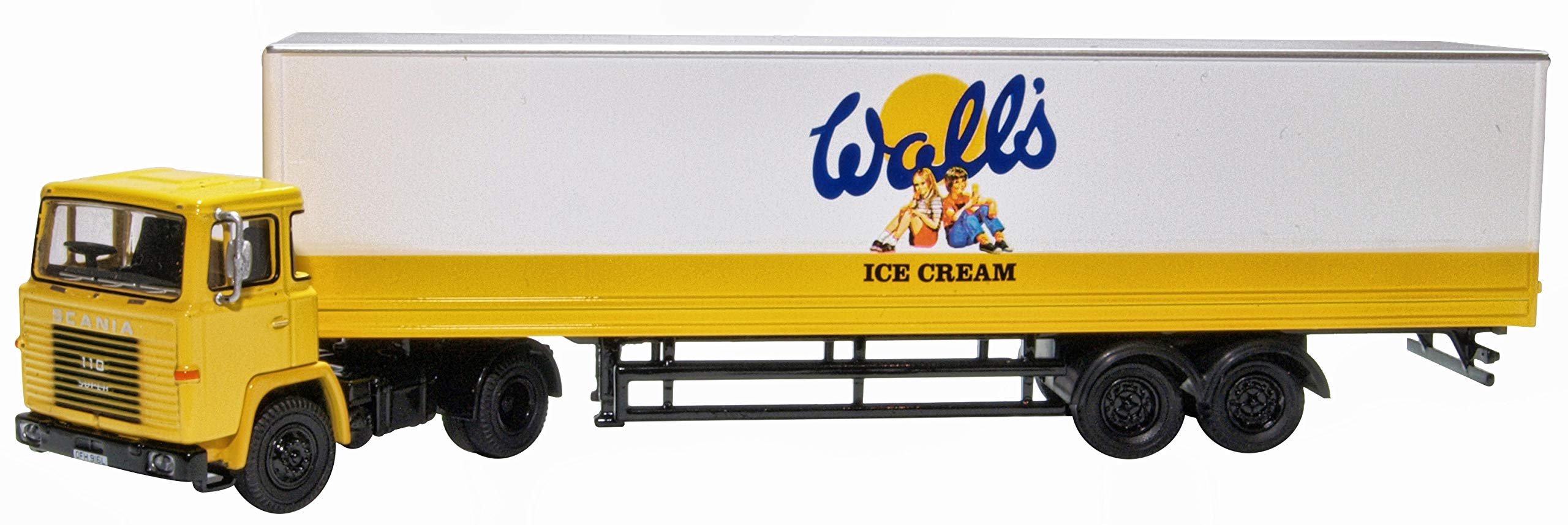 Oxford Diecast 1:76 Walls Ice Cream Scania 110 40ft Box Trailer Collectable model 76SC110004