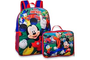 GROUP RUZ Mickey Mouse 16" Backpack W/Detachable Lunch Box